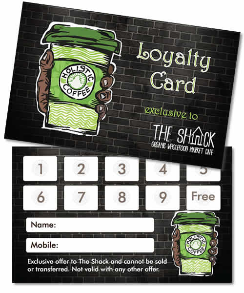 Holistic coffee loyalty card