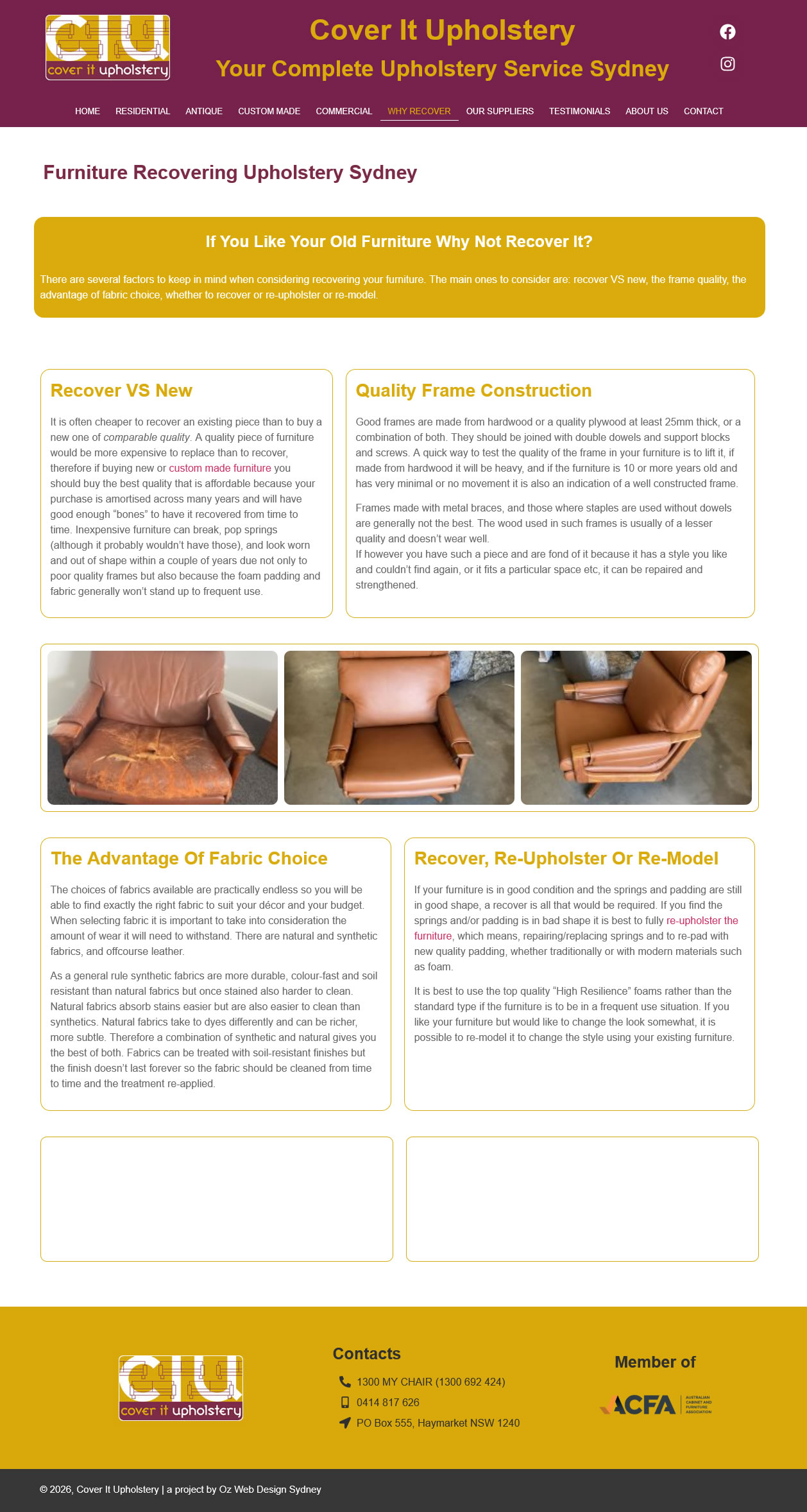 Cover It Upholstery Sydney